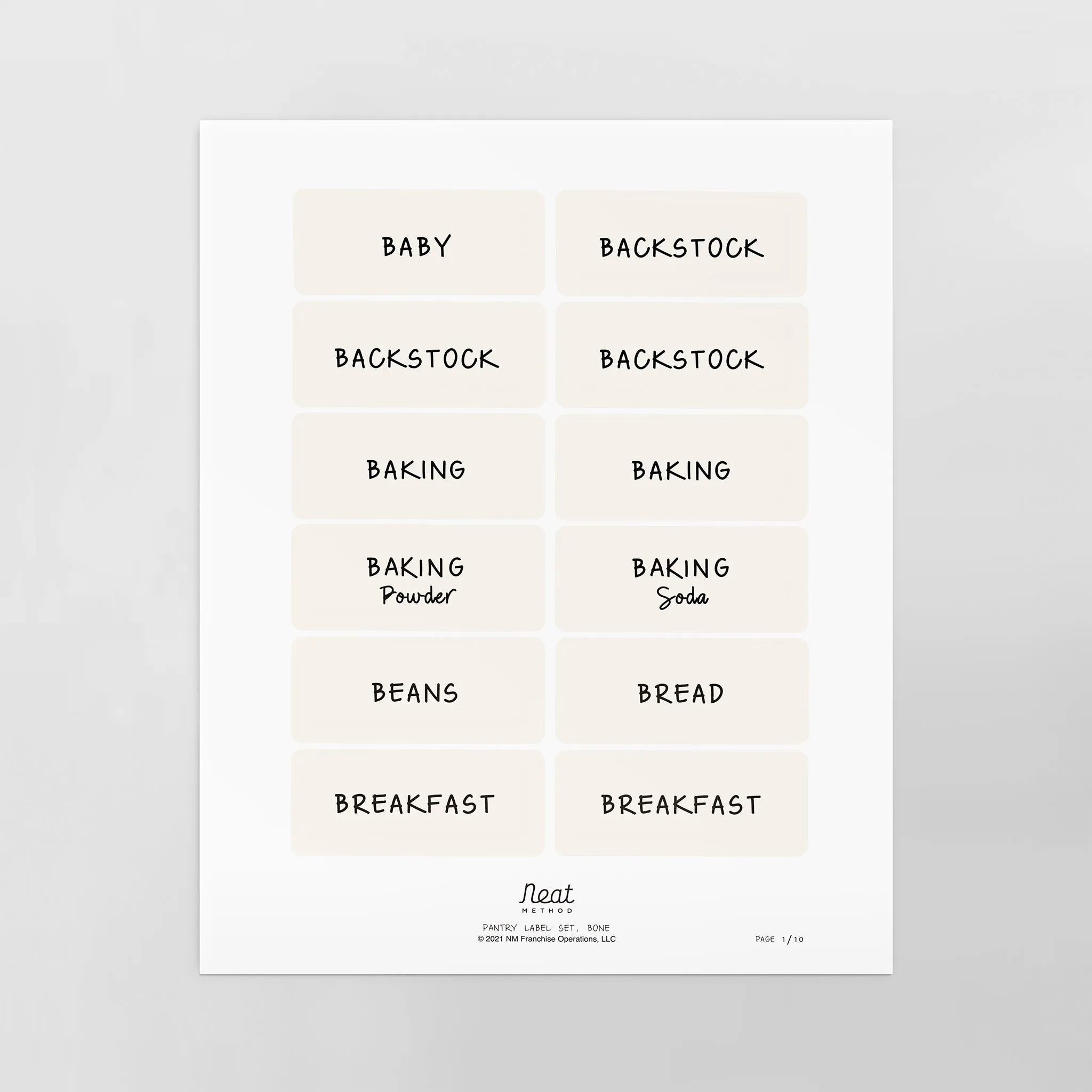 Pantry Label Set