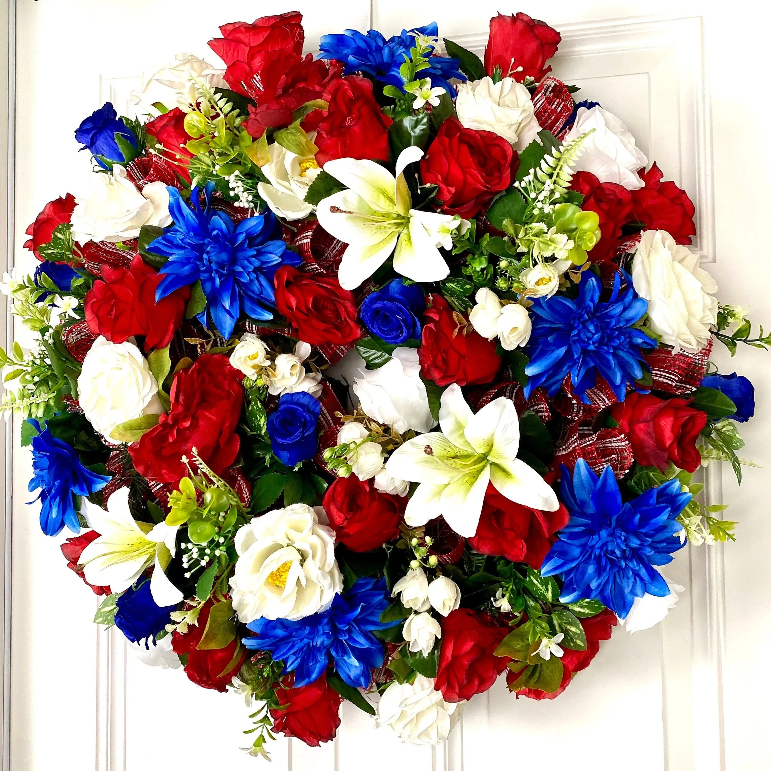Patriotic Floral Wreath
