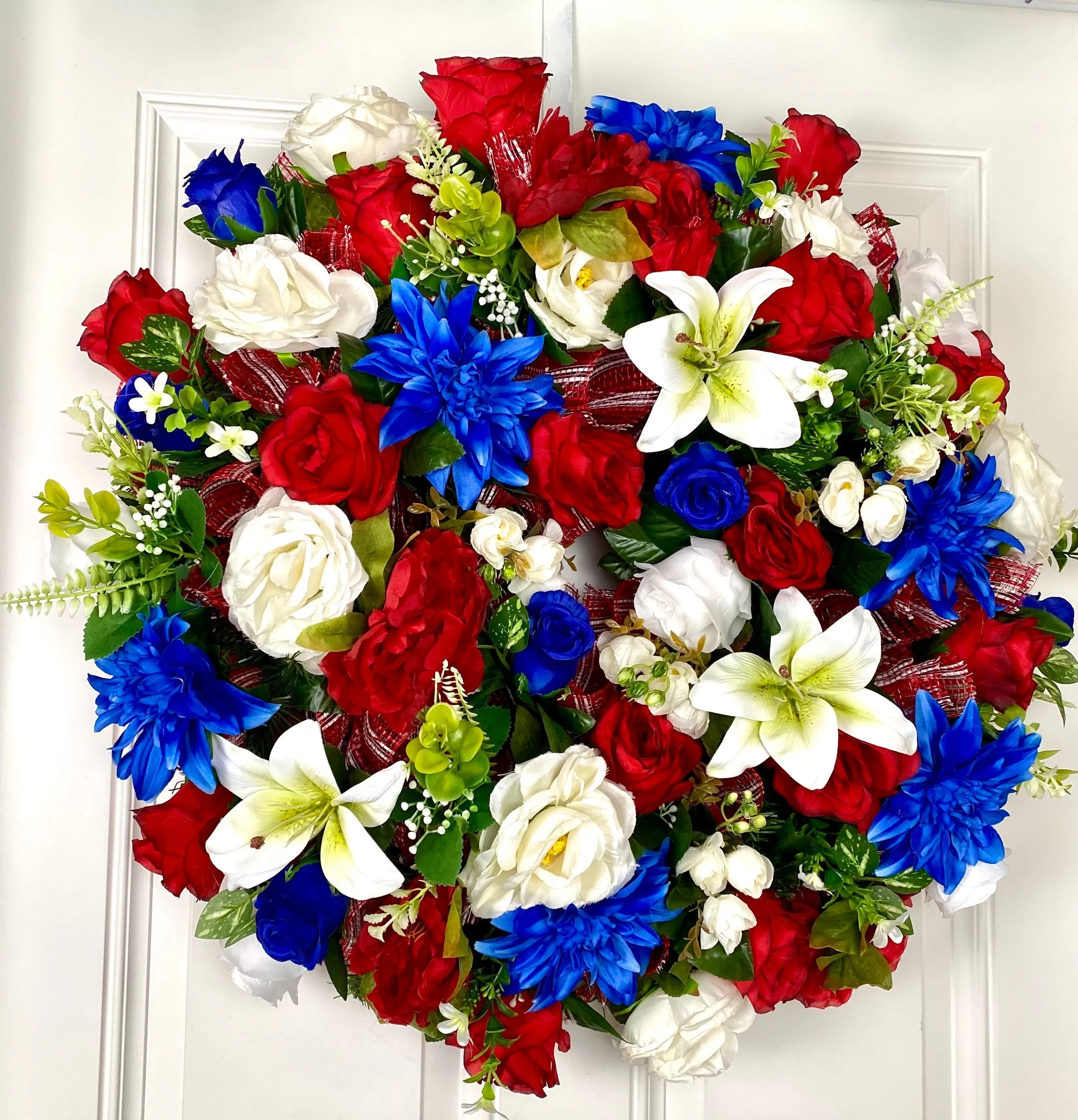 Patriotic Floral Wreath