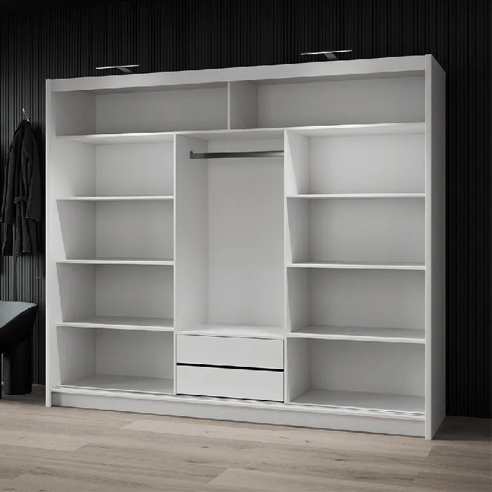 Piper LUX 250cm Sliding Door Wardrobe Graphite