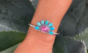 Rainbow Ruby Cuff