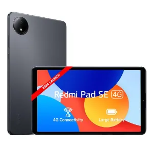 Redmi Pad SE 4G|Mediatek Helio G55 8.7-Inc Display Bluetooth | 6650Mah Battery | 90Hz Smooth Refresh Rate| 4Gb, 128GB | 1340 X 800 Display | 1 Billion Colours|Dolby Atmos|Dual Speakers|Urban Grey