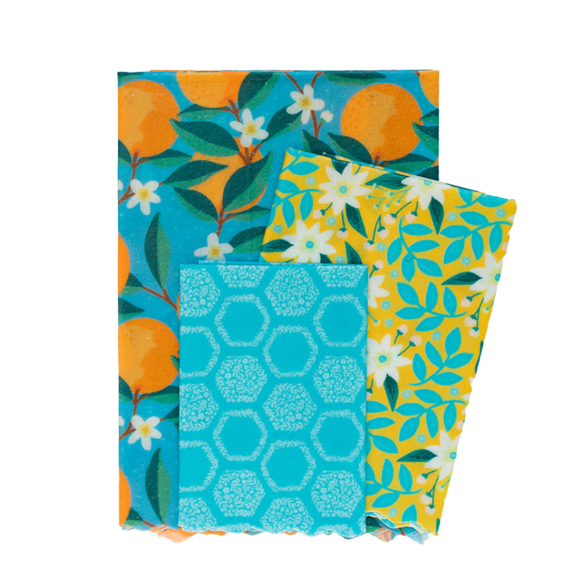 Reusable Beeswax Food Wrap Sheets (Mixed Set of 3)