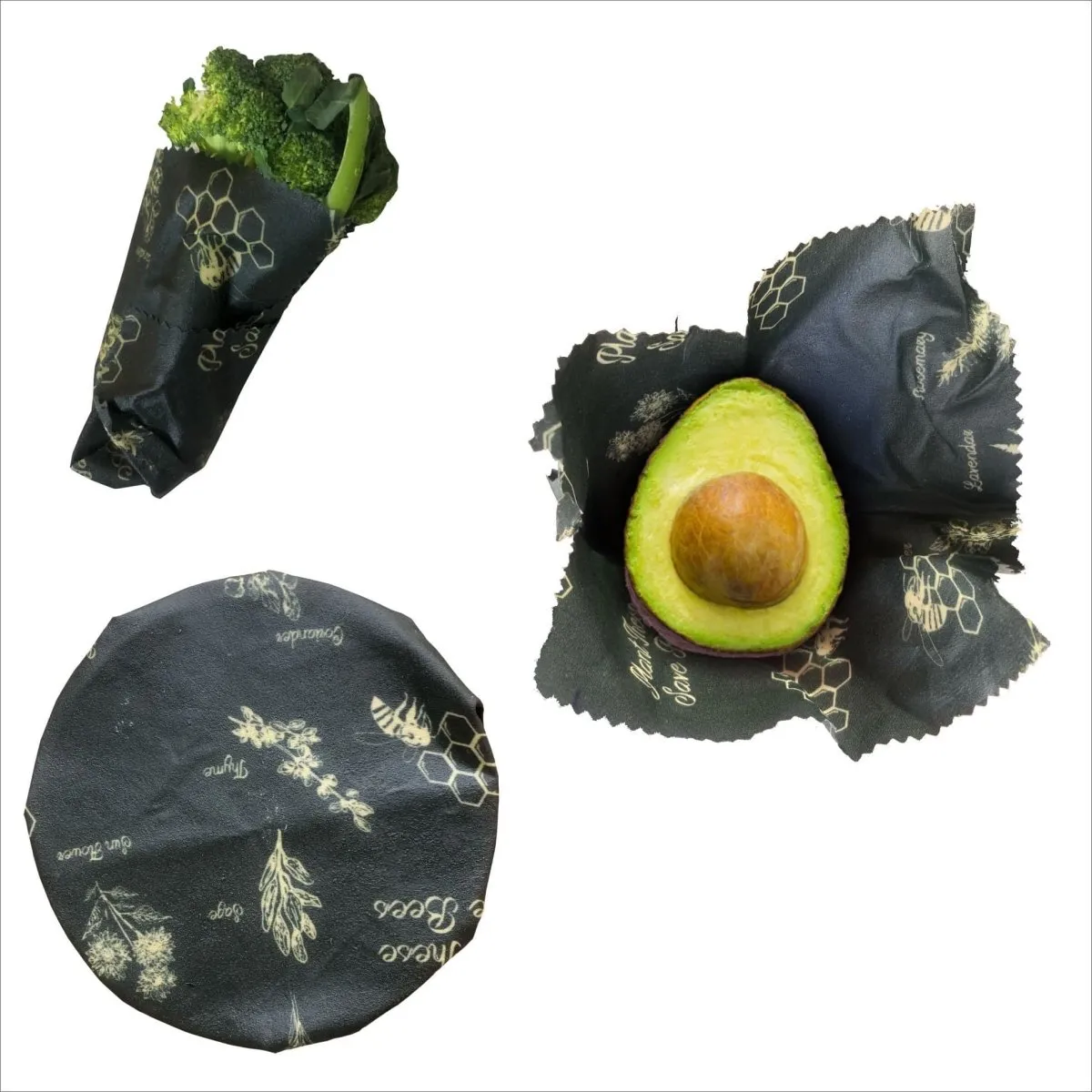 Reusable Beeswax Food Wrap- Small Lunch Pack - Set of 2