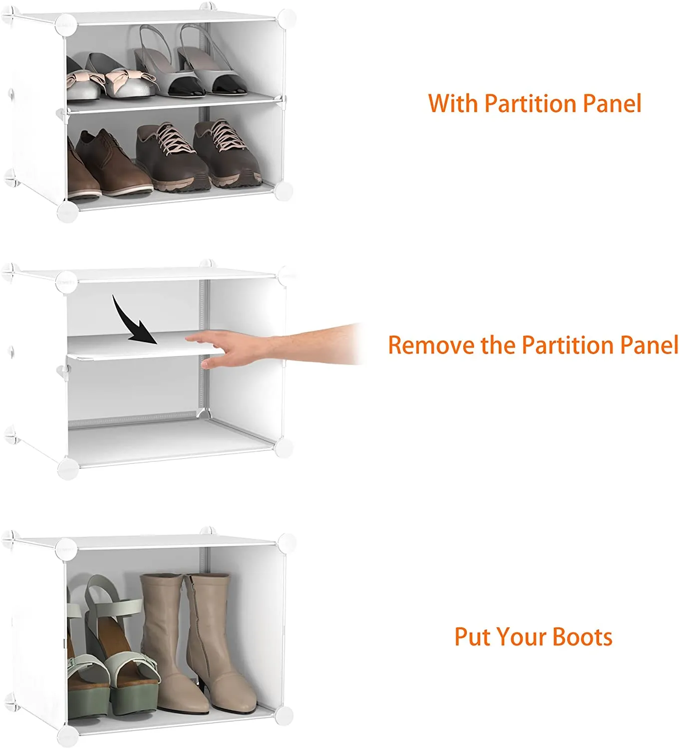 Shoe Rack, 7 Tier Shoe Storage Cabinet 42 Pair Plastic Shoe Shelves Organizer for Closet Hallway Bedroom Entryway
