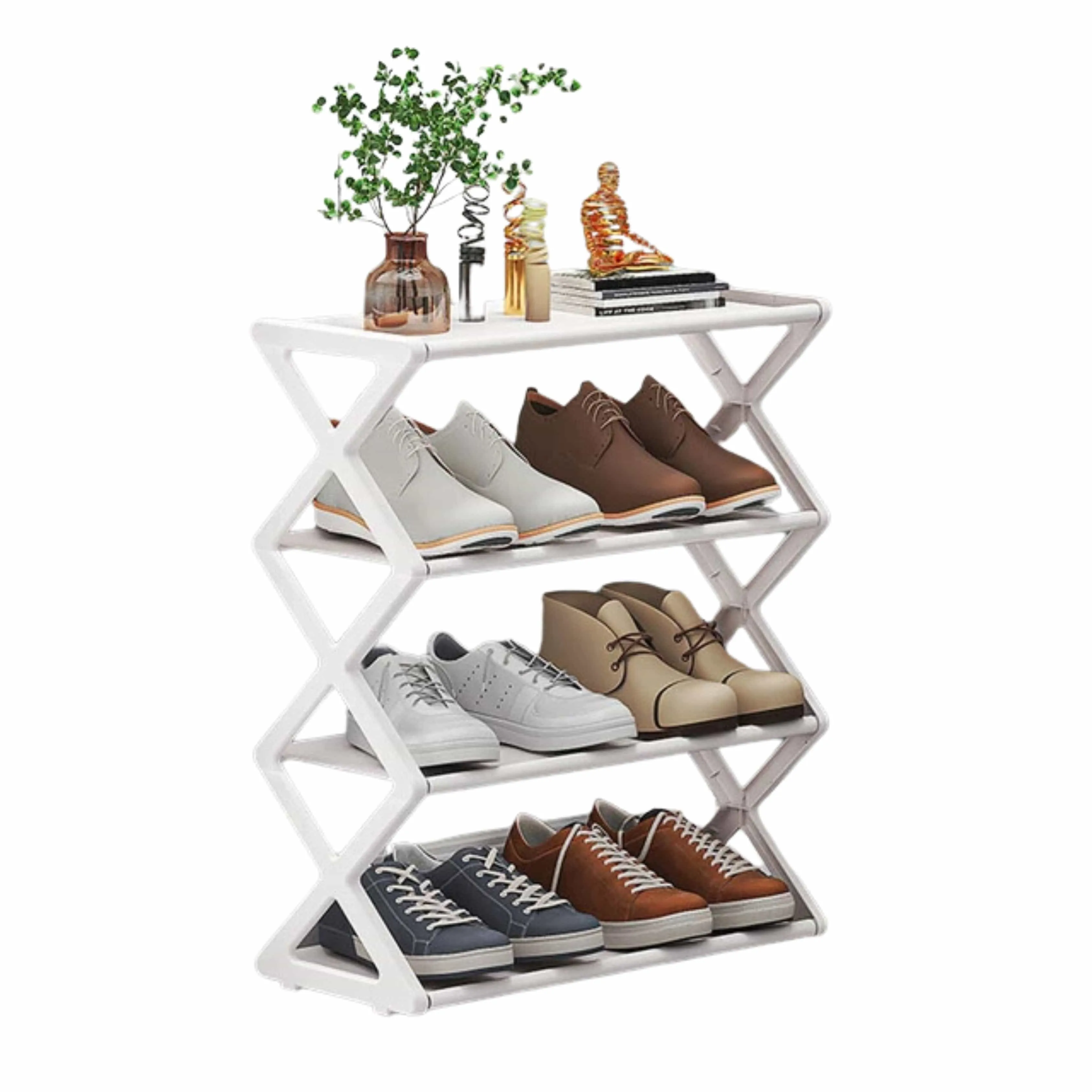 shoe rack, multi-functional steel assembly shoe rack