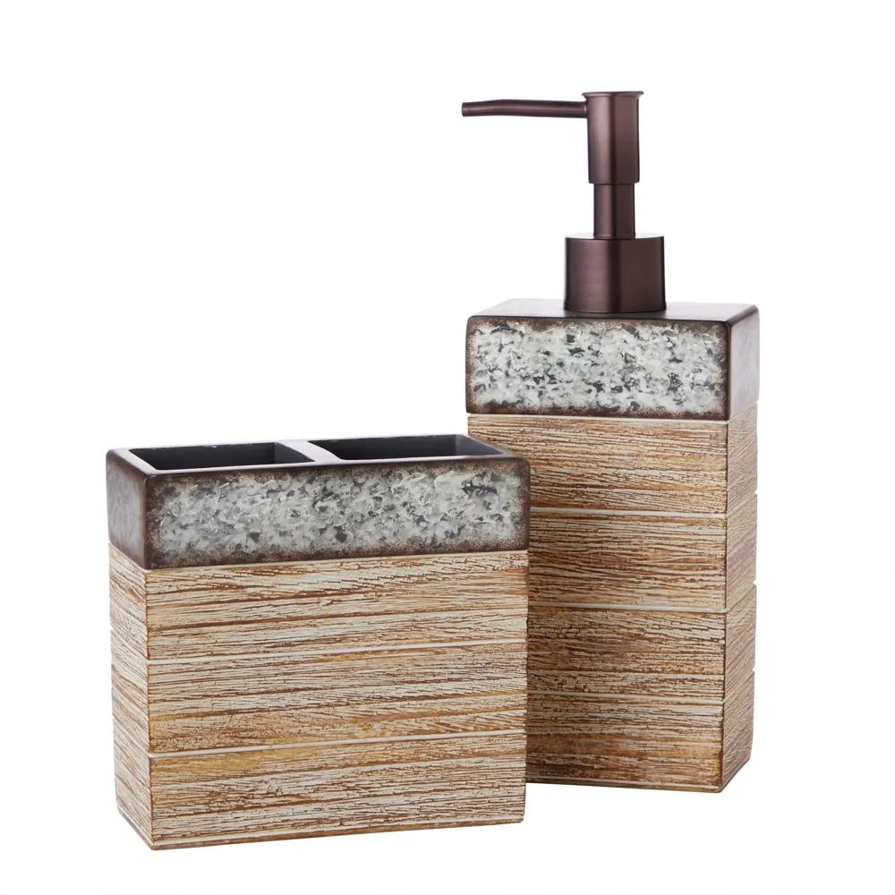 SKL Home Farmhouse Crate Toothbrush Holder - Natural 4.14x2.05x4.28
