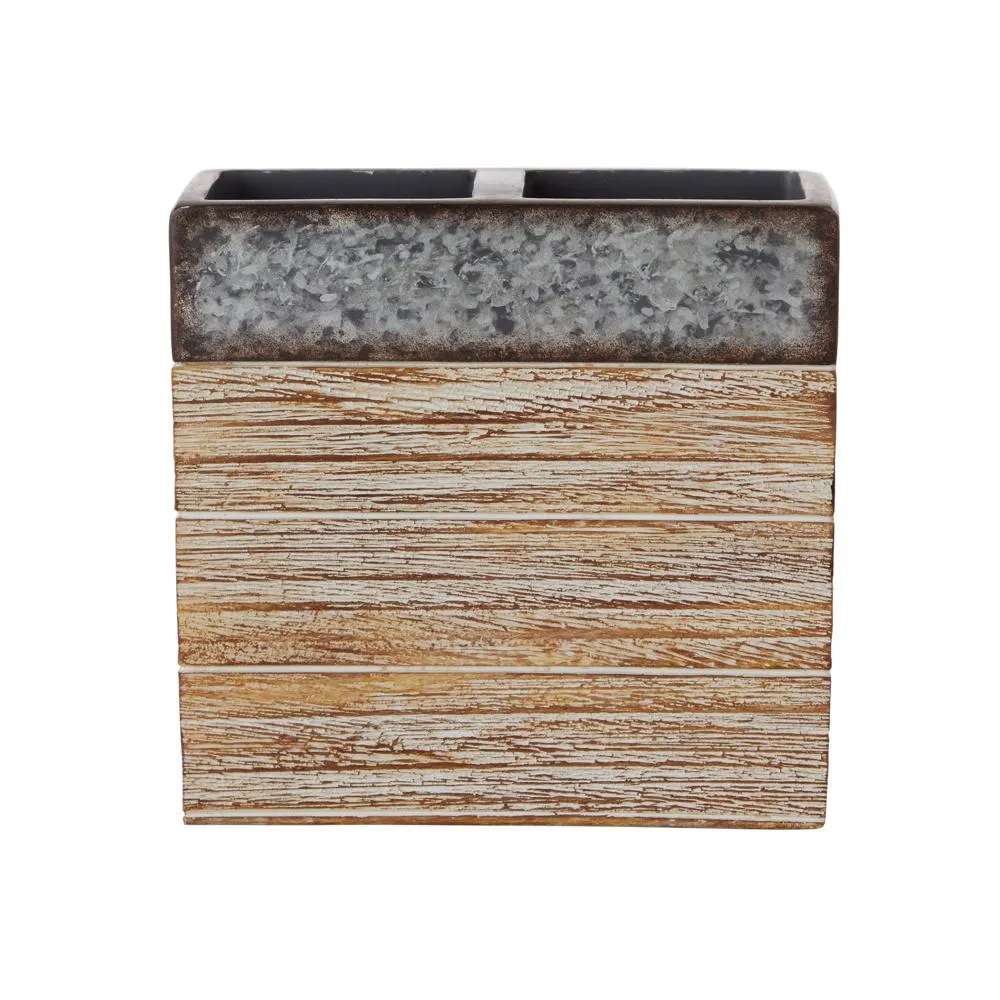 SKL Home Farmhouse Crate Toothbrush Holder - Natural 4.14x2.05x4.28