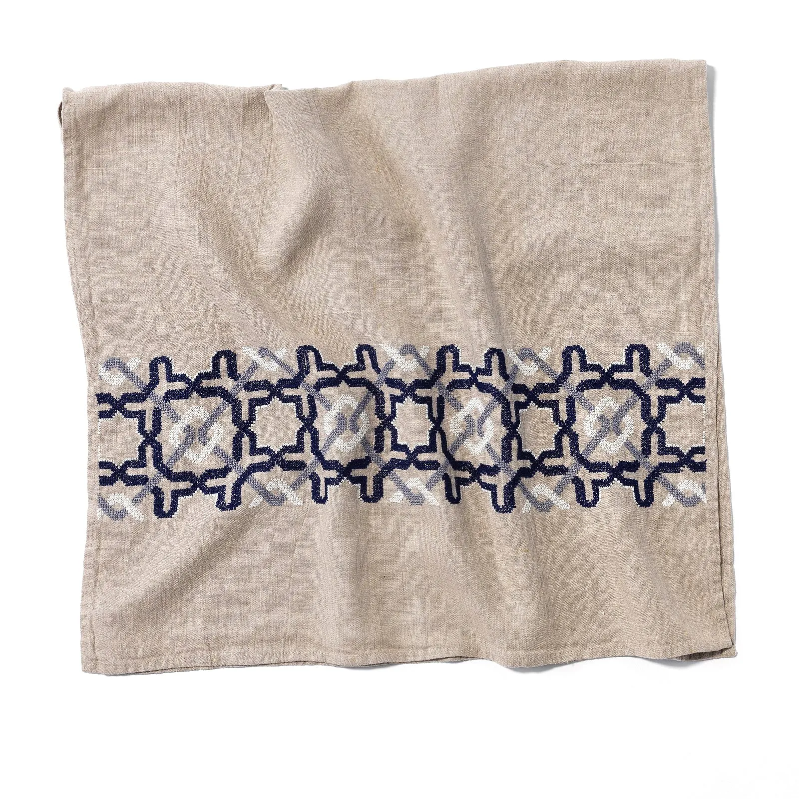 SOFTENED LINEN TOWEL SET NAVY ALHAMBRA®