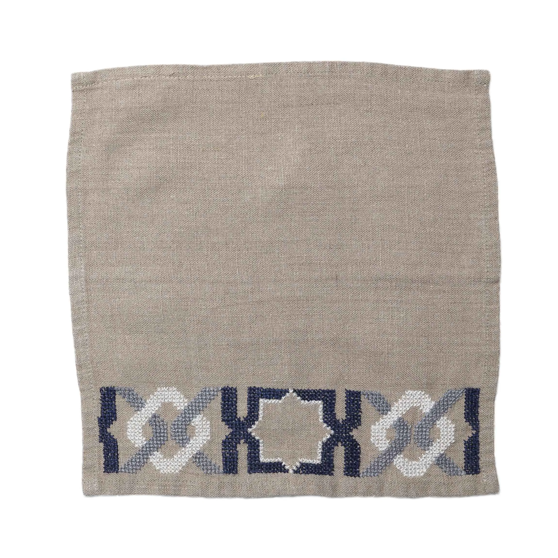 SOFTENED LINEN TOWEL SET NAVY ALHAMBRA®