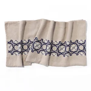 SOFTENED LINEN TOWEL SET NAVY ALHAMBRA®