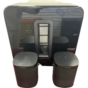 Sonos Sub Wireless Subwoofer W/ 2 Play 1 Speakers