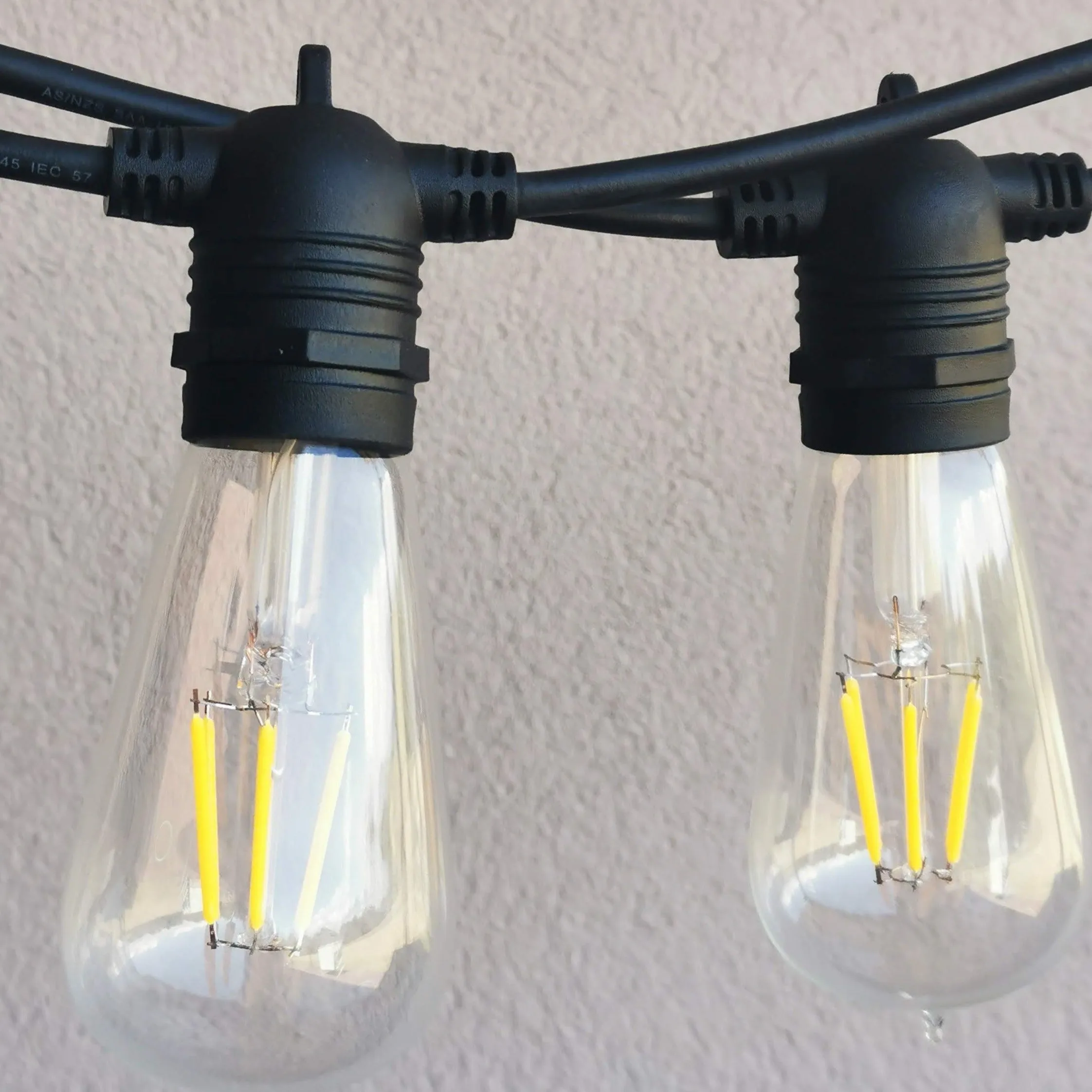 ST58 Clear Bulb | 10m 20 Bulbs | Flush Mount Dimmable Festoon Lights