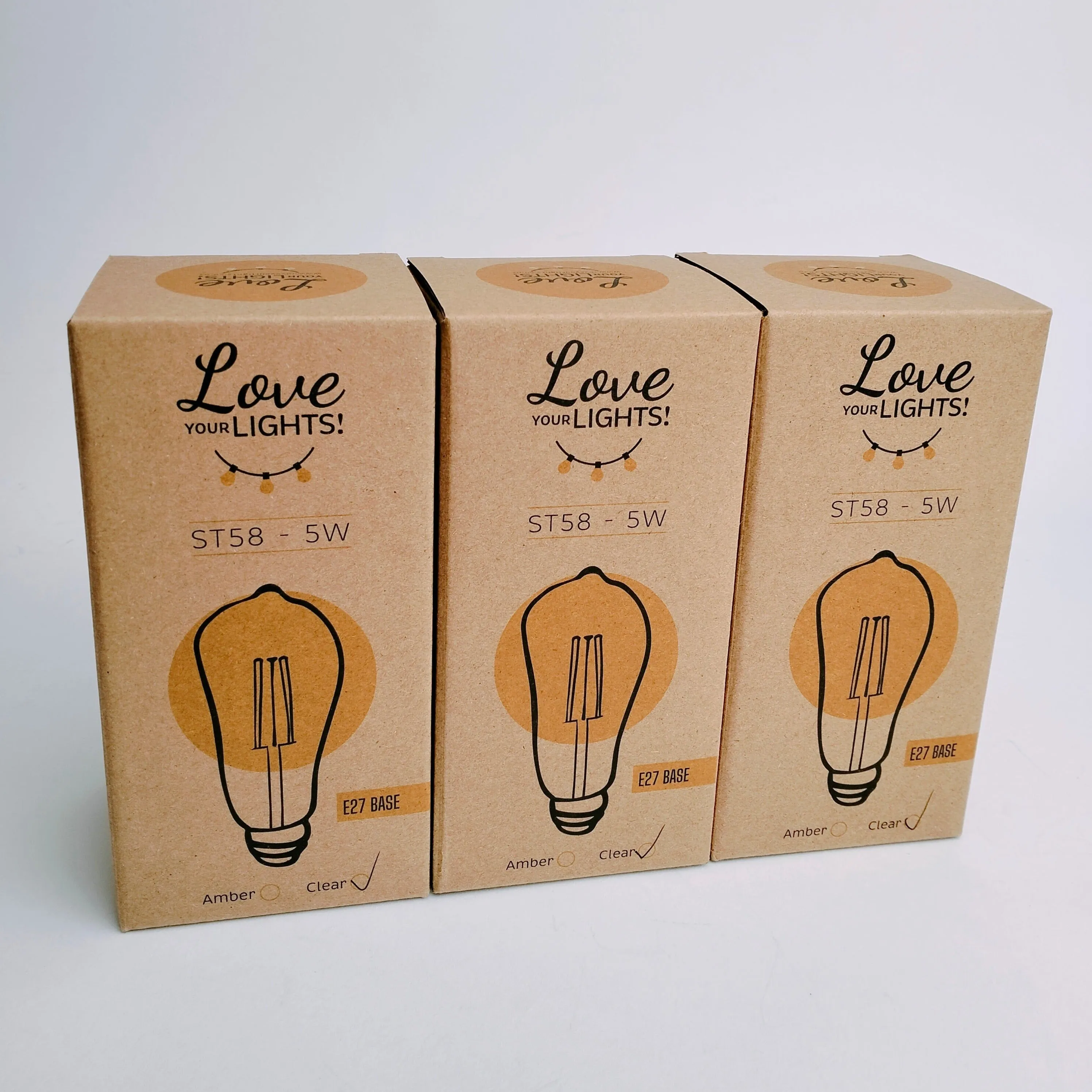 ST58 Clear Bulb | 10m 20 Bulbs | Flush Mount Dimmable Festoon Lights