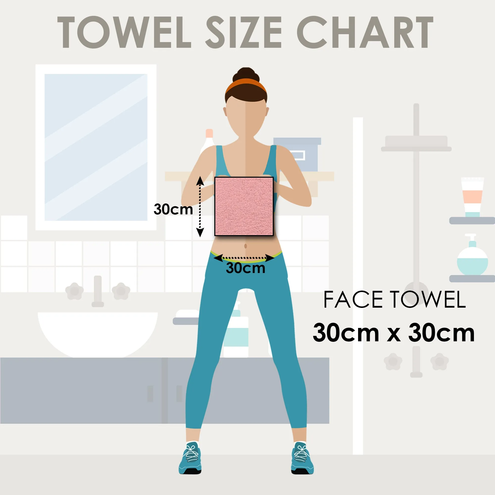 Story@Home 20 Units 100% Cotton Face Towels - Charcoal Grey