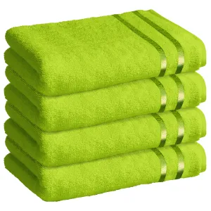 Story@Home 4 Units 100% Cotton Ladies Bath Towels - Green