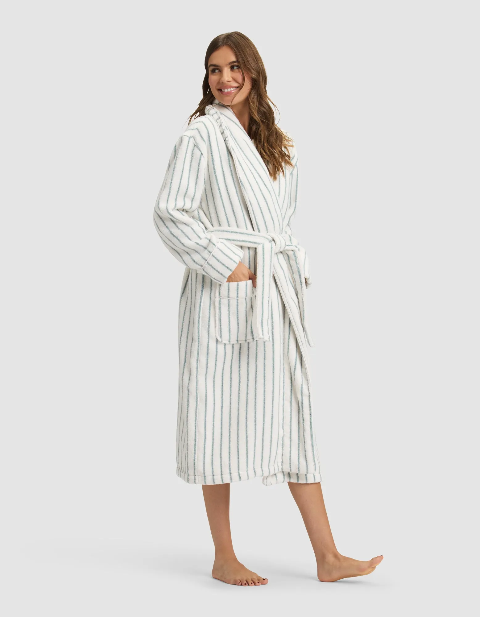 Striped Luxe Bath Robe