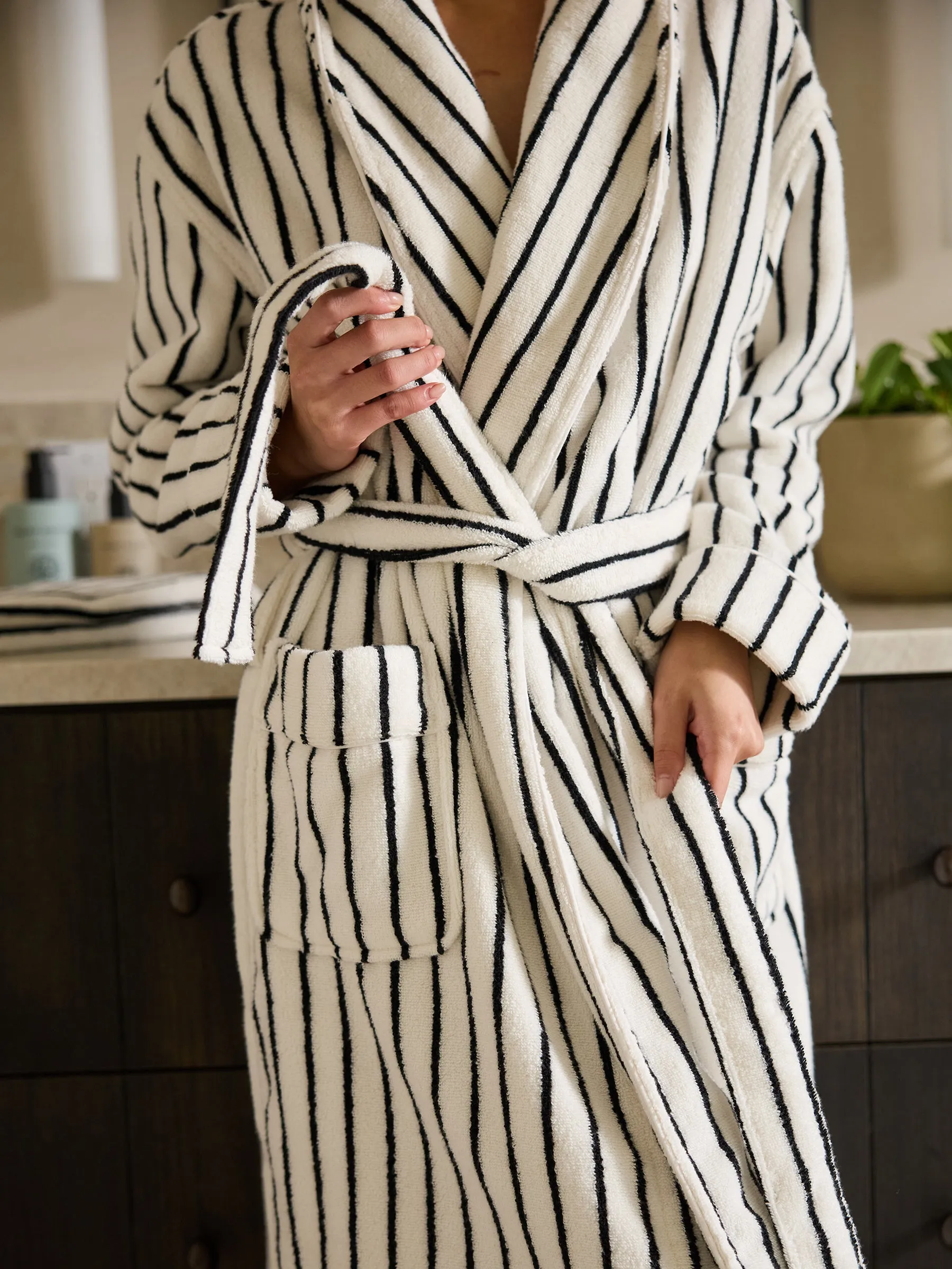 Striped Luxe Bath Robe