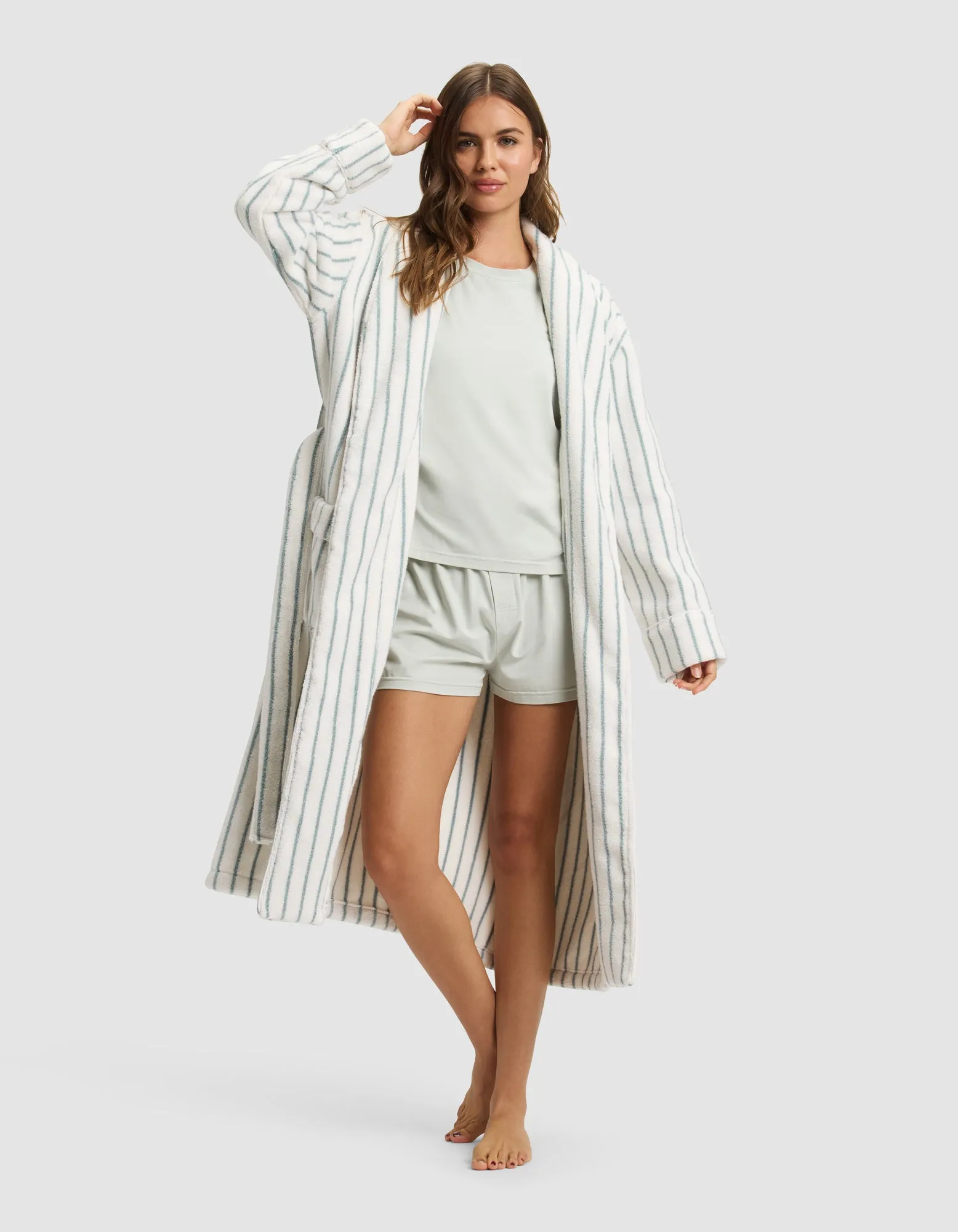 Striped Luxe Bath Robe