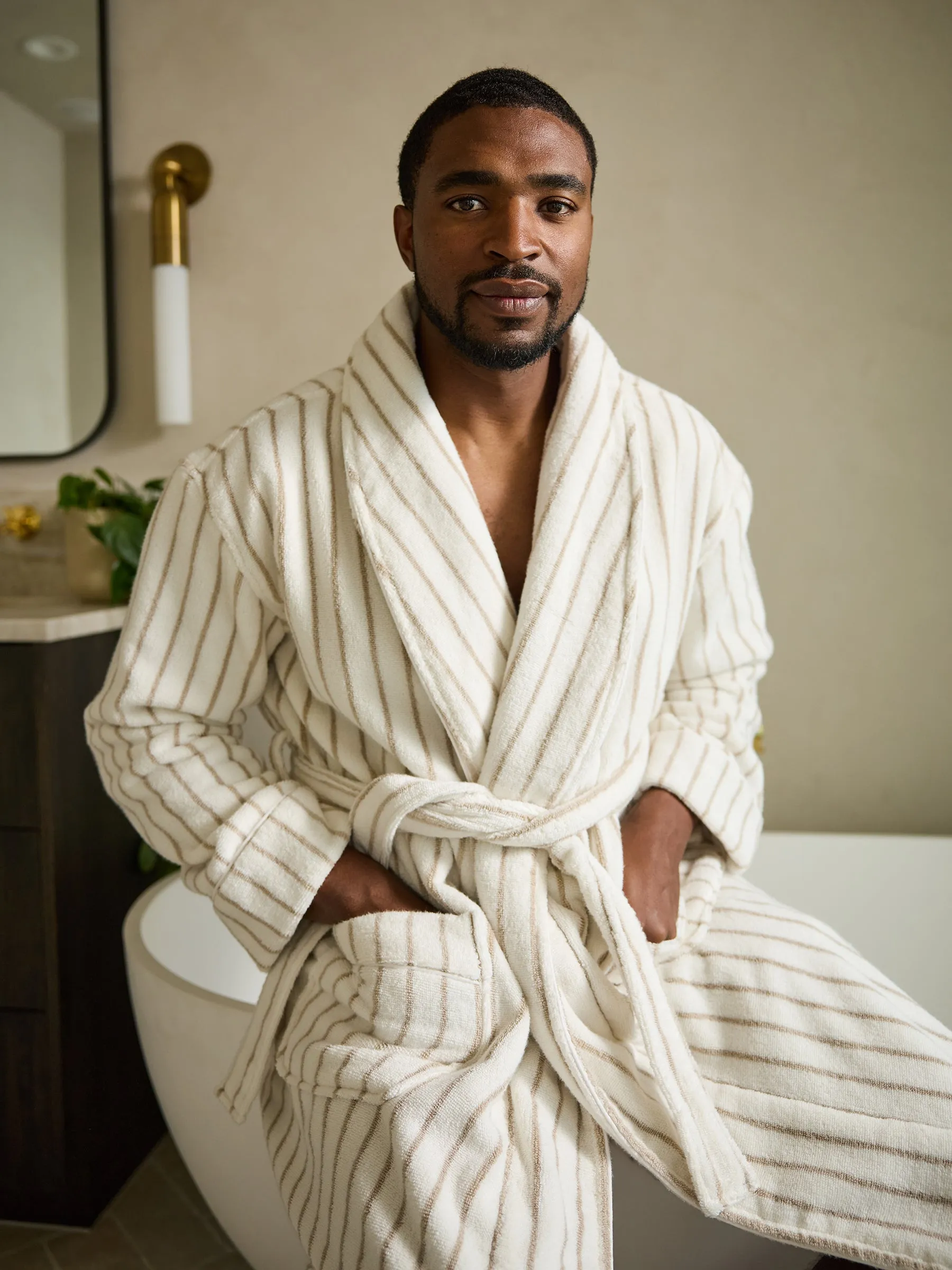Striped Luxe Bath Robe