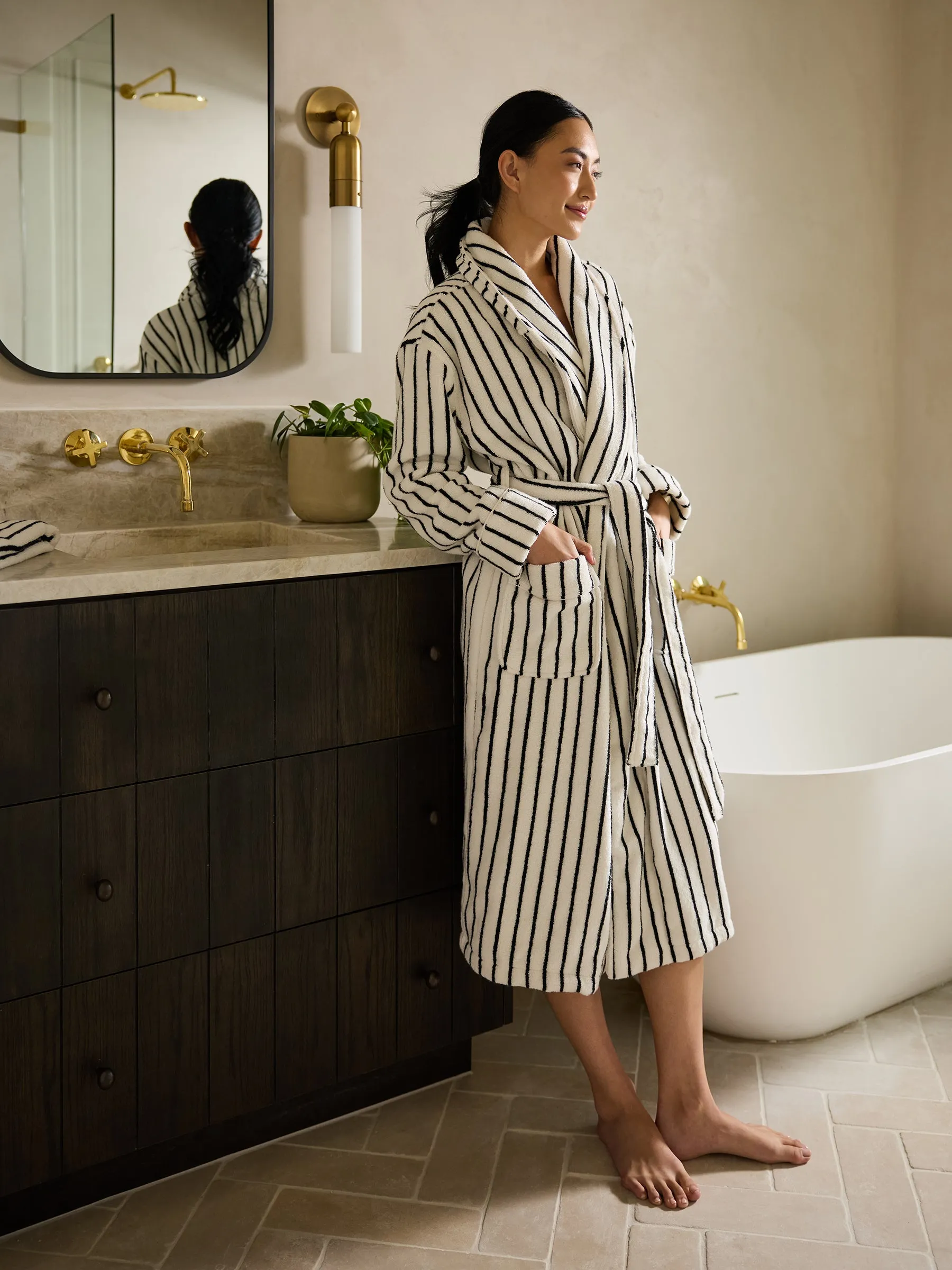 Striped Luxe Bath Robe
