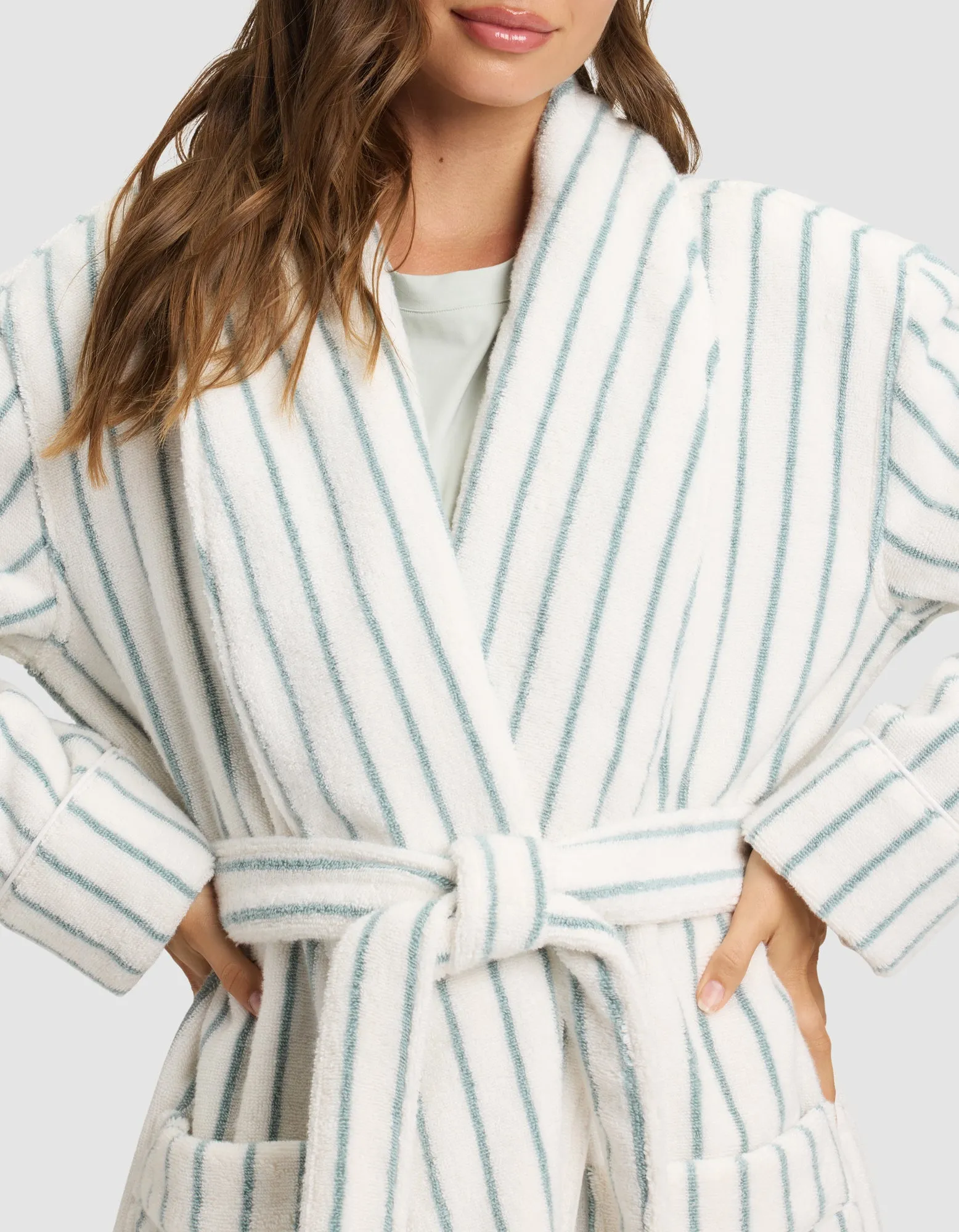 Striped Luxe Bath Robe