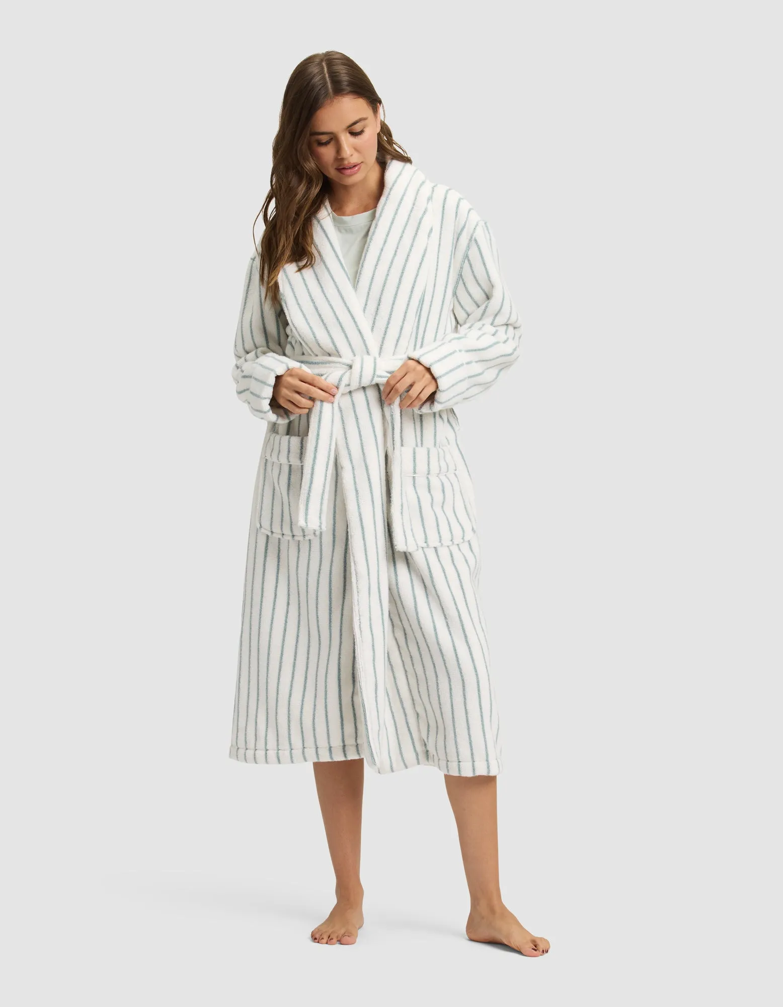 Striped Luxe Bath Robe