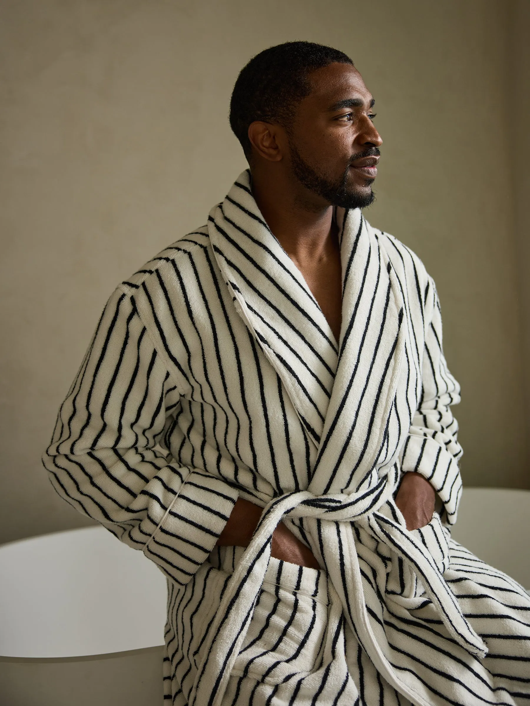 Striped Luxe Bath Robe