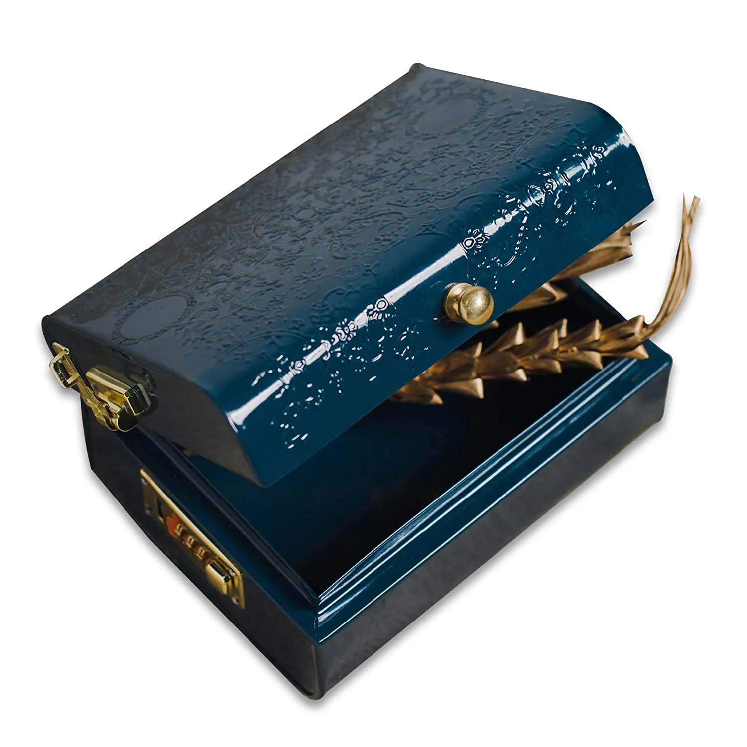 The Jal Trinket Trunk , Makeup & Accessory Box (Emerald Green)