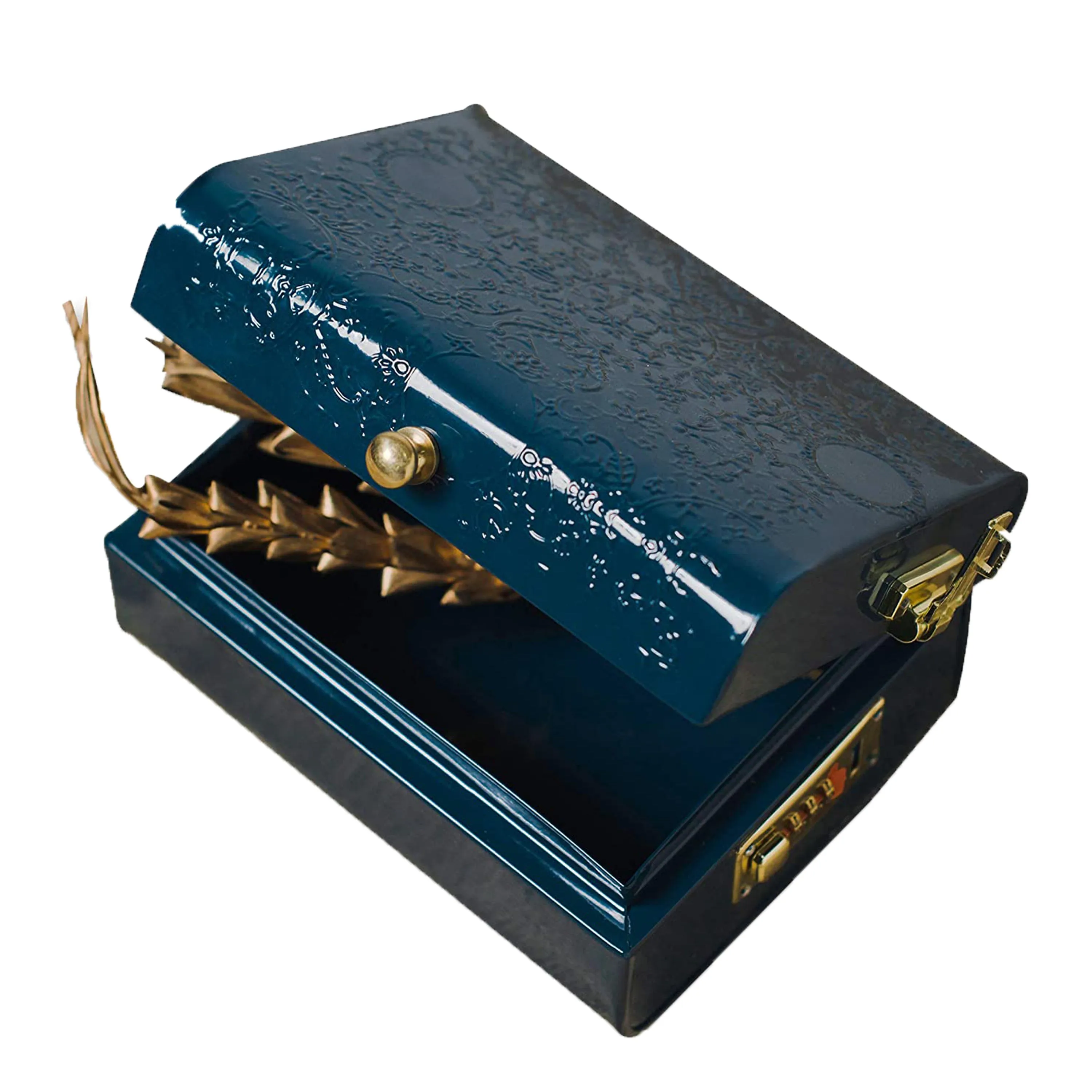 The Jal Trinket Trunk , Makeup & Accessory Box (Emerald Green)