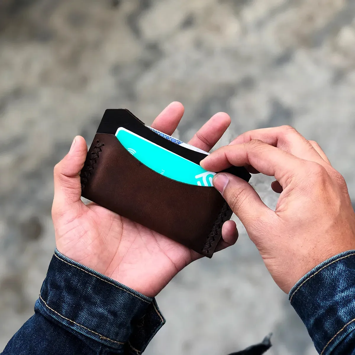 The Masterpiece: A Leather Cardholder Wallet - Brown Color