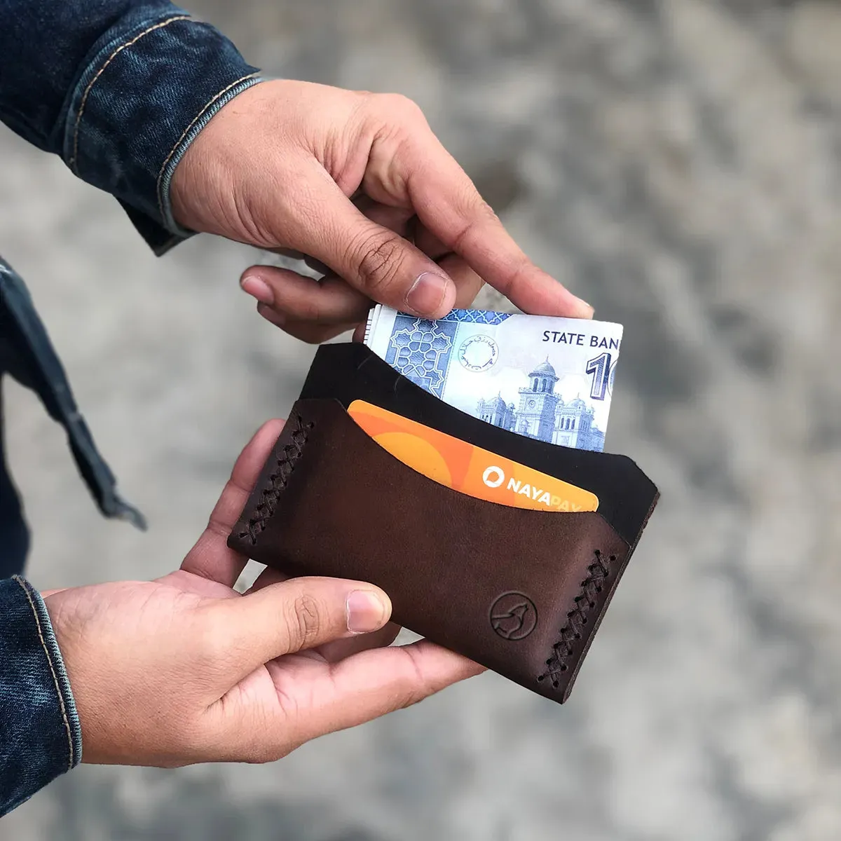 The Masterpiece: A Leather Cardholder Wallet - Brown Color