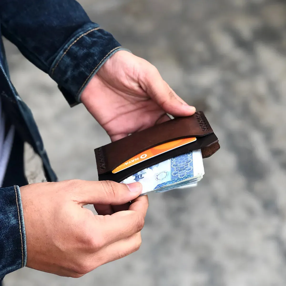 The Masterpiece: A Leather Cardholder Wallet - Brown Color