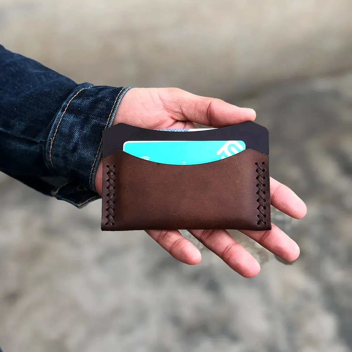 The Masterpiece: A Leather Cardholder Wallet - Brown Color