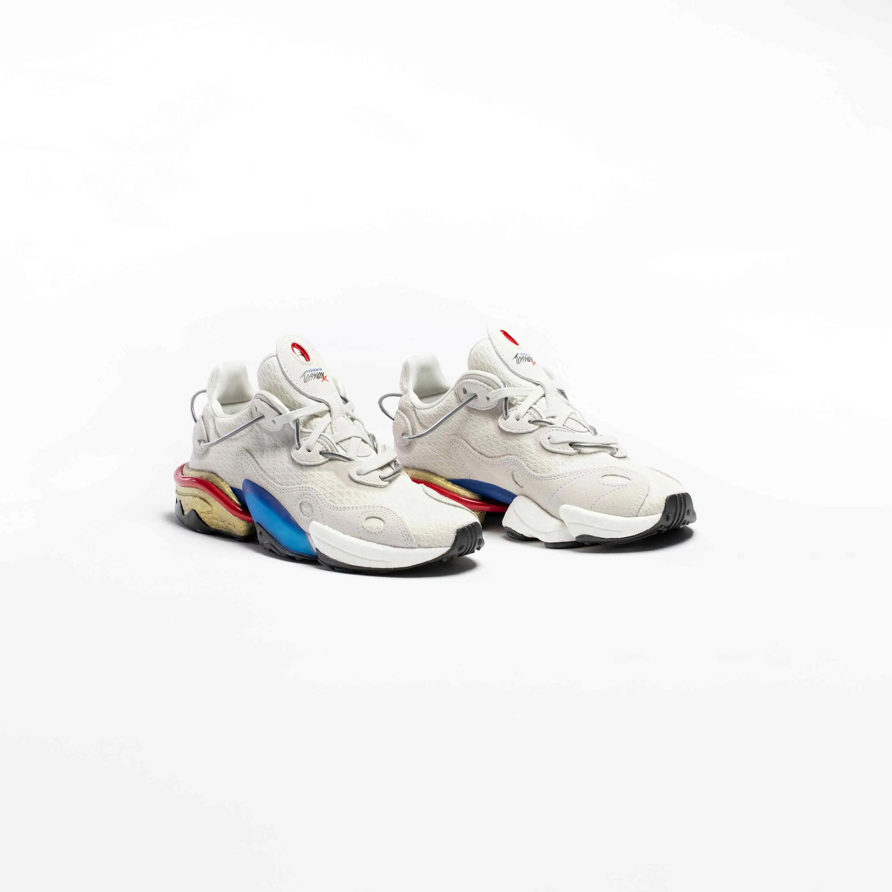 Torsion X Mens Running Shoe - Crystal White/ Grey One/ Scarlet