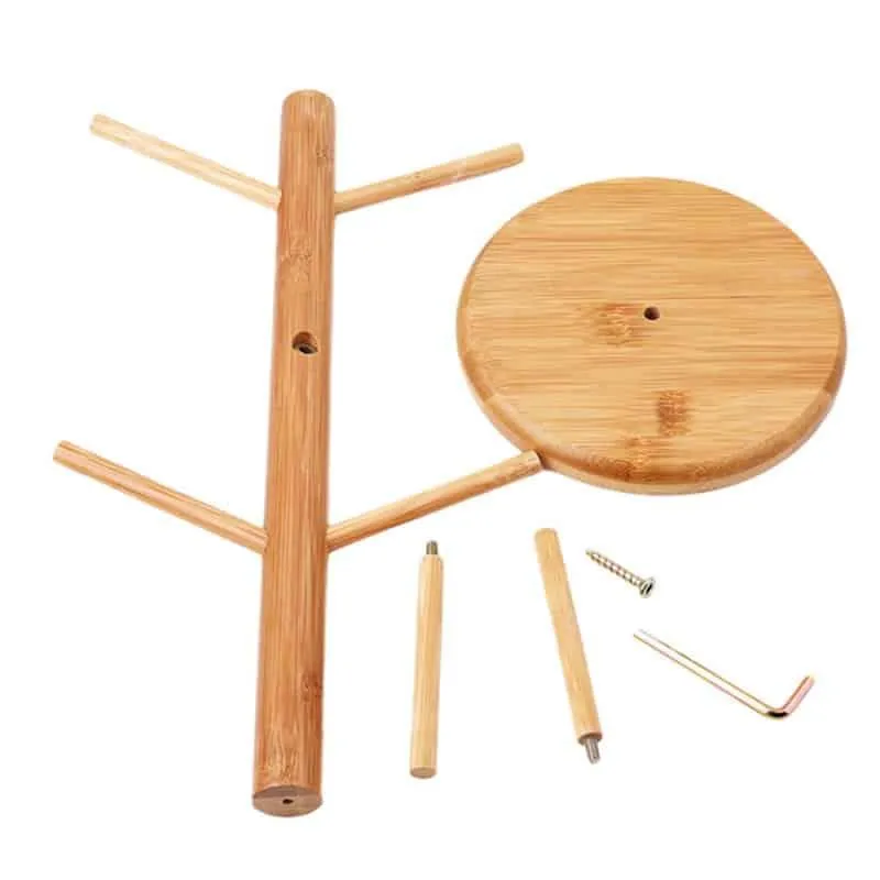 Tree Shaped Bamboo Mug Holder