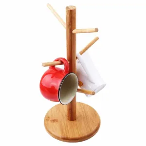 Tree Shaped Bamboo Mug Holder