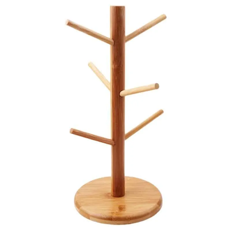 Tree Shaped Bamboo Mug Holder