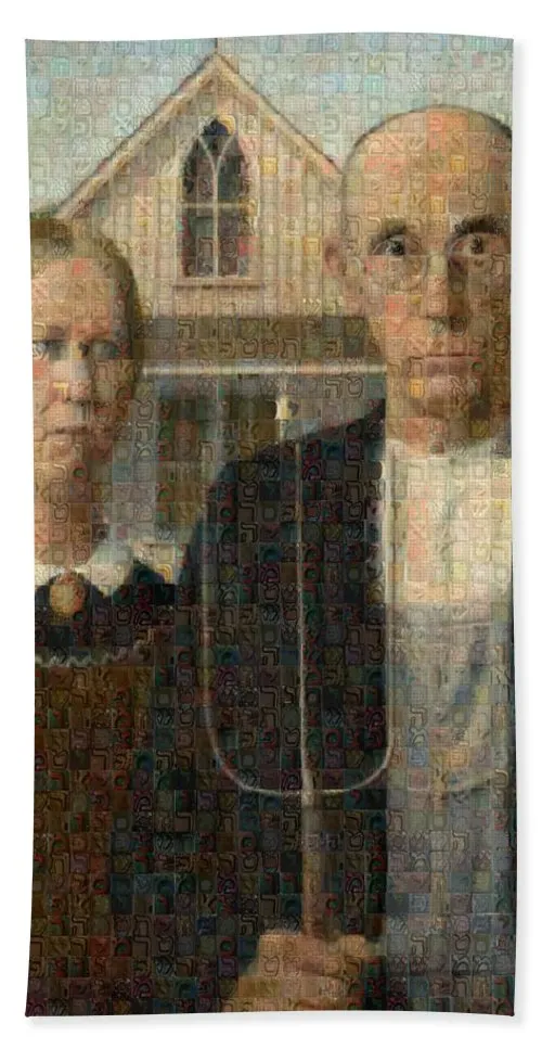 Tribute to American Gothic - Bath Towel