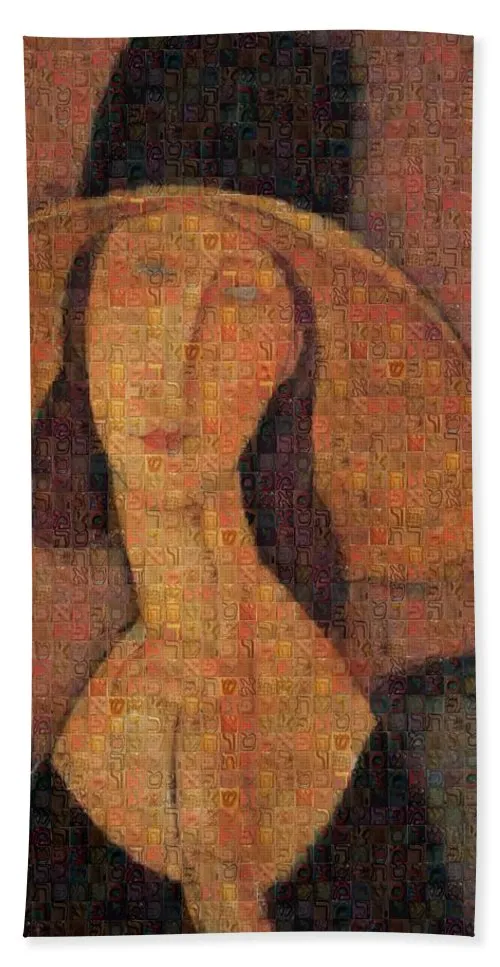 Tribute to Modigliani - 5 - Beach Towel