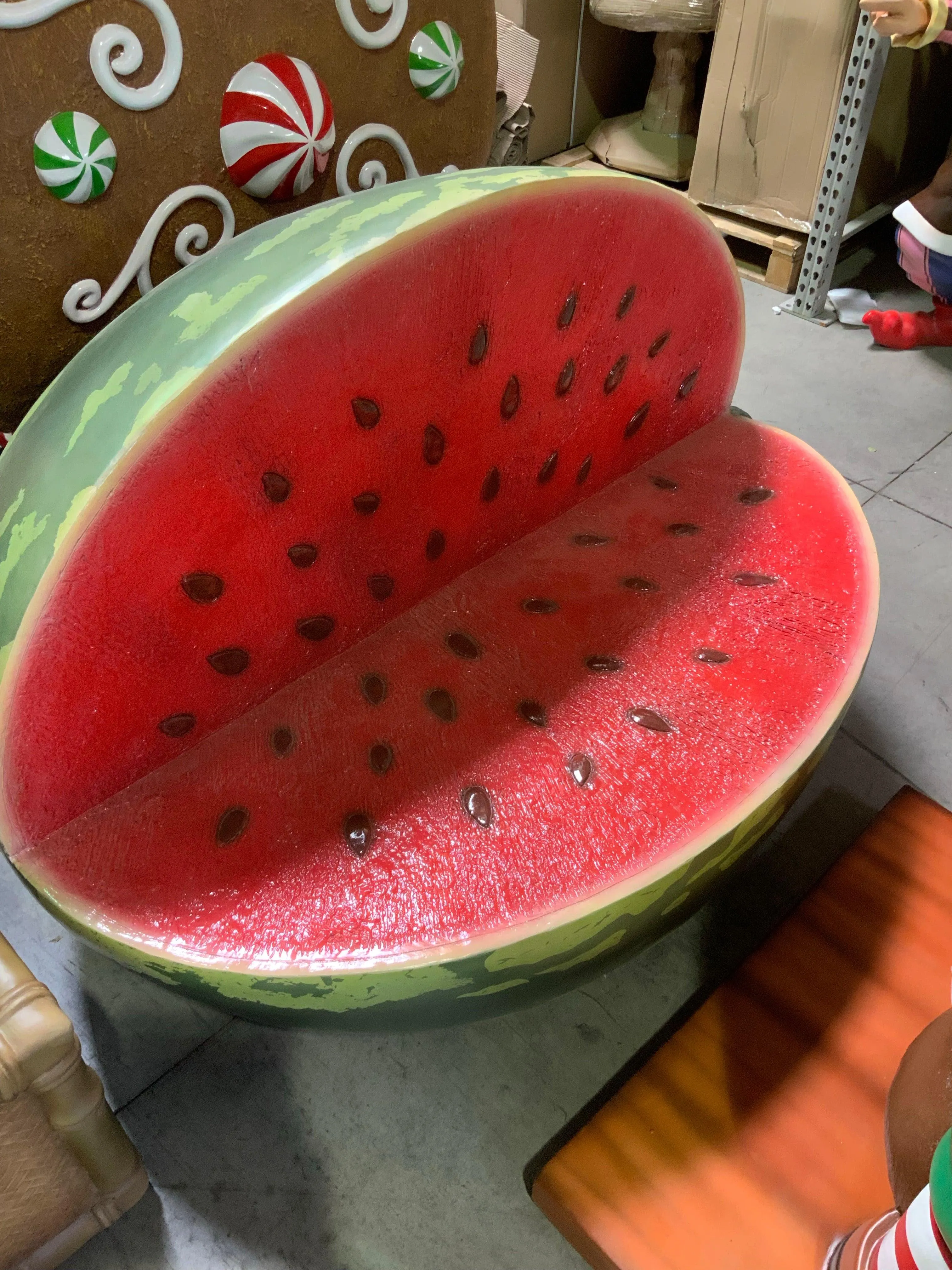 Watermelon Bench Life Size Statue