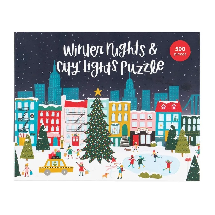 Winter Nights & City Lights Puzzle -- Multicolor