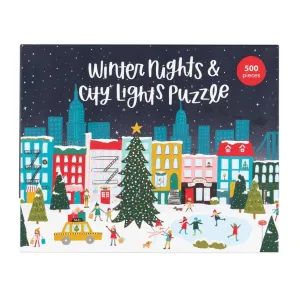 Winter Nights & City Lights Puzzle -- Multicolor