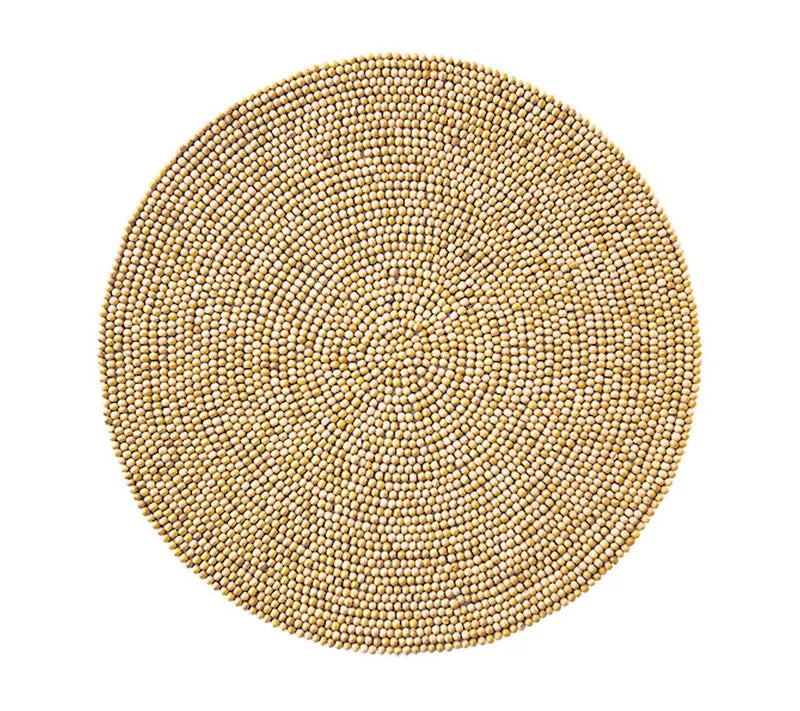 Wood - Natural Round Placemat (Set of 4)